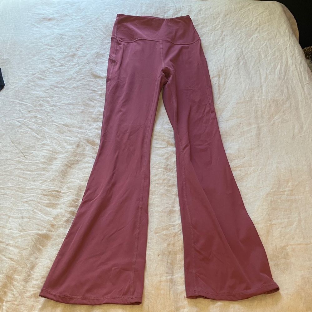 Lululemon Pink Flared Leggings
